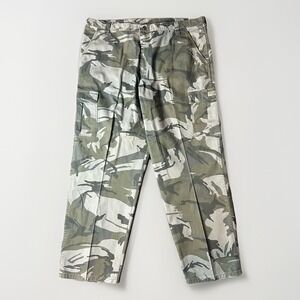 Wrangler Camo Cargo Pants Mens 42x32 Loose Fit Wide Leg Grunge Skaters Y2K Baggy